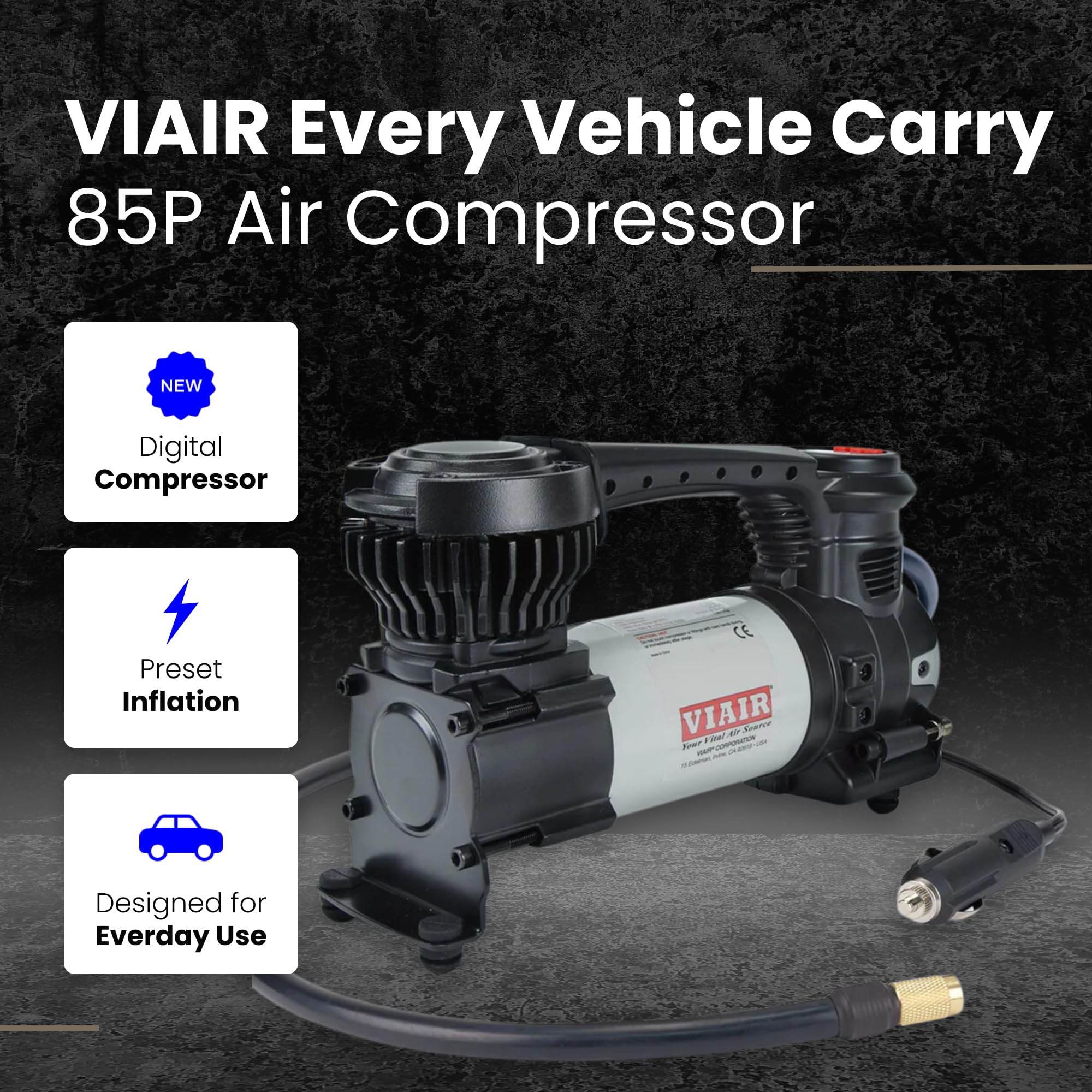 Amazon.co.jp: VIAIR Digital EVC85P - ポータブルエアコンプレッサー